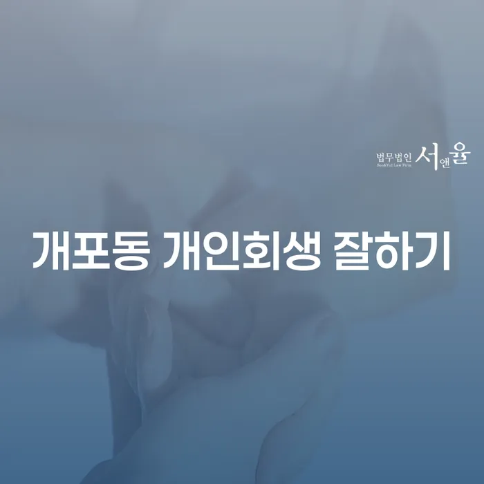 개포동 개인회생 잘하기