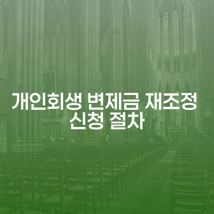 개인회생 변제금 재조정 신청 절차는 어떻게 진행되나요?