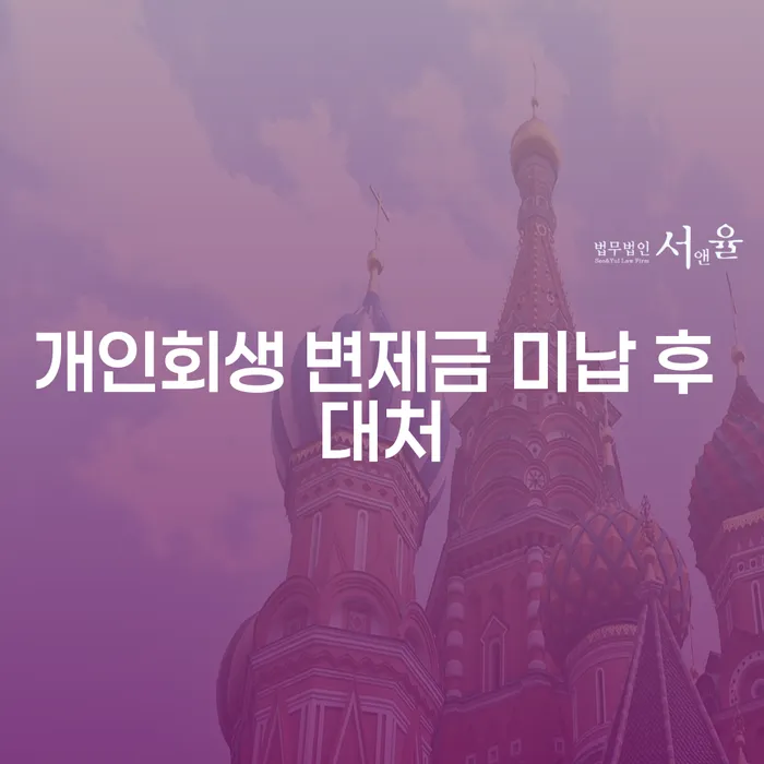개인회생 변제금 미납 후 대처 방안은 무엇일까요?