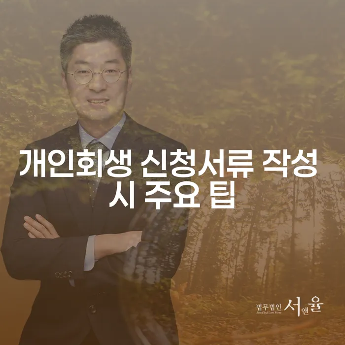 개인회생 신청서류 작성 시 주요 팁: 어떻게 준비해야 할까요?